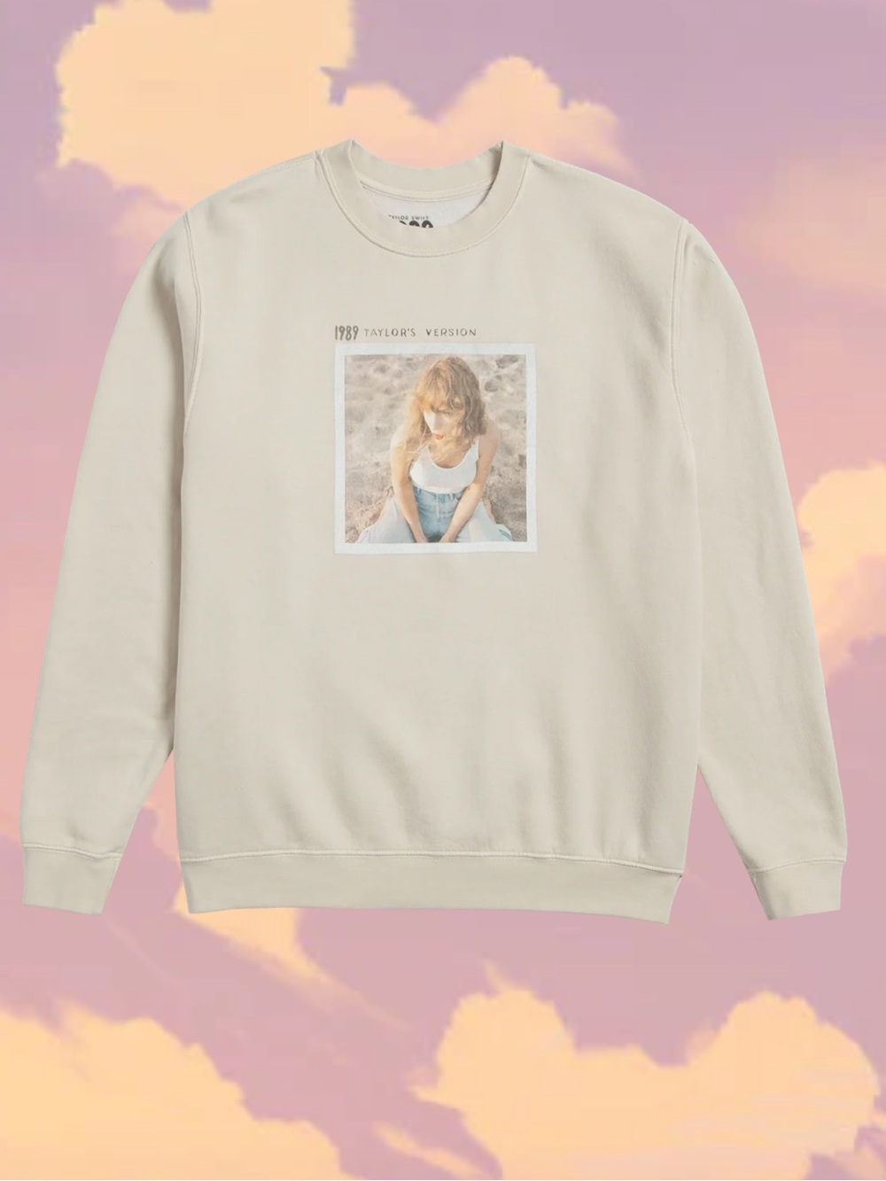 Taylor Swift Cream 1989 Taylor's Version Crewneck Sweatshirt. Authentic merch.